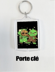 Porte clé photo Baby Groot and Grinch Christmas