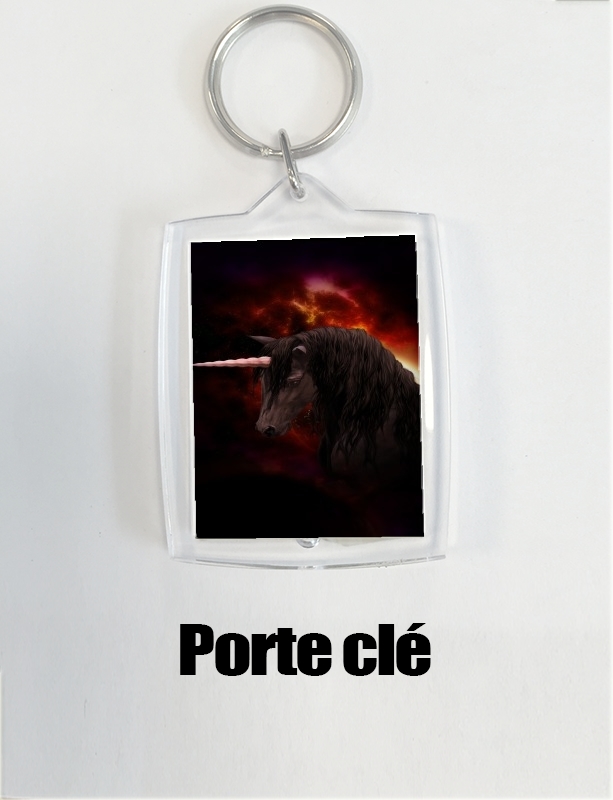 Porte clé photo Black Unicorn