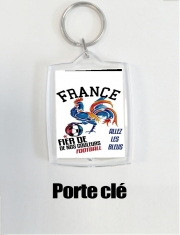 Porte clé photo France Football Coq Sportif Fier de nos couleurs Allez les bleus