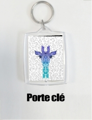 Porte clé photo Girafe violet sur pas