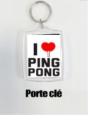 Porte clé photo I love Ping Pong
