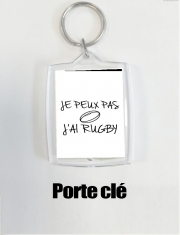 Porte clé photo Je peux pas j'ai rugby