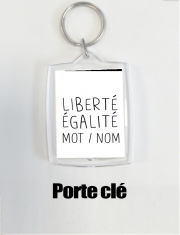 Porte clé photo Liberté Égalité Personnalisable avec mot ou nom