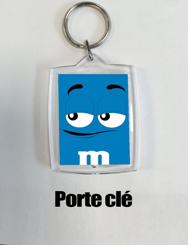 Porte clé photo M&m's Bleu