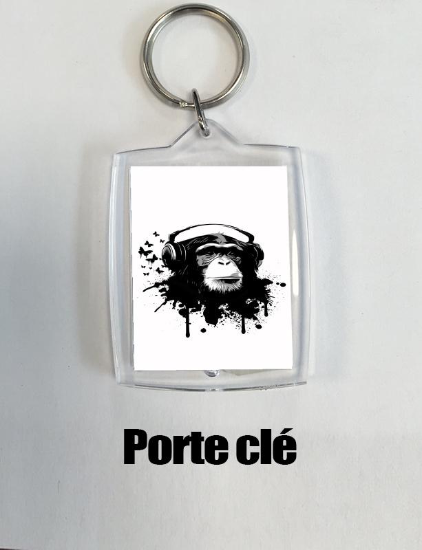 Porte clé photo Monkey Business - White
