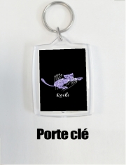 Porte clé photo Reiki Animal chat violet