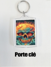 Porte clé photo Skull Orange