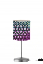 Lampe de table Abstract bright floral geometric pattern teal pink white