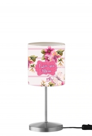 Lampe de table Pink floral Marinière - Love You Mom