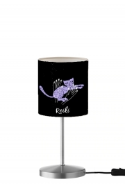 Lampe de table Reiki Animal chat violet