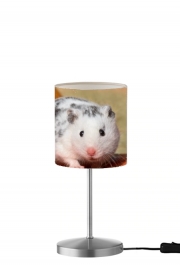 Lampe de table Hamster dalmatien blanc tacheté de noir