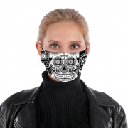 Masque alternatif black and white sugar skull