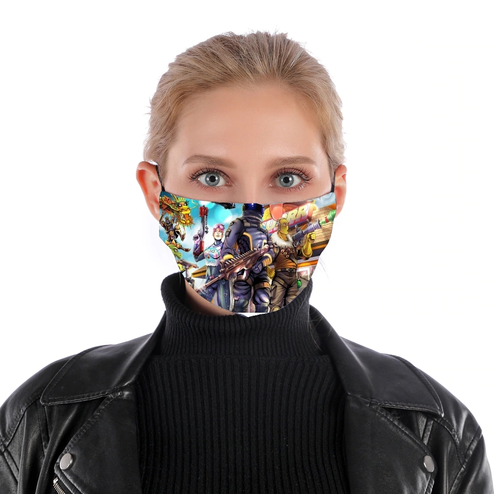 Masque alternatif Fortnite Artwork avec skins et armes