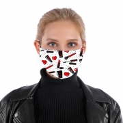 Masque alternatif Makeup seamless pattern