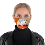 Masque alternatif Hamster dalmatien blanc tacheté de noir