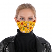 Masque alternatif Yellow Halloween Pattern