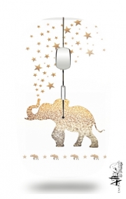 Souris sans fil avec récepteur usb Gatsby Gold Glitter Elephant