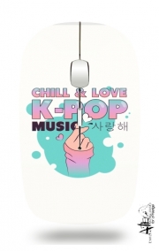 Souris sans fil avec récepteur usb Hand Drawn Finger Heart Chill Love Music Kpop