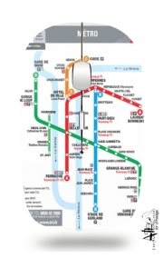 Souris sans fil avec récepteur usb Plan de metro Lyon