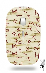 Souris sans fil avec récepteur usb Runes sur Ecorce de Bouleau