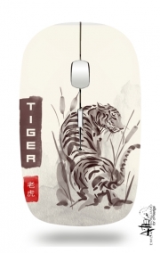Souris sans fil avec récepteur usb Tiger Japan Watercolor Art