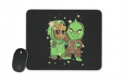 Tapis de souris Baby Groot and Grinch Christmas