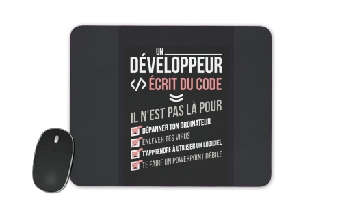 Tapis de souris Un développeur écrit du code Stop