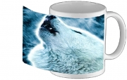 Tasse Mug A howling wolf in the rain