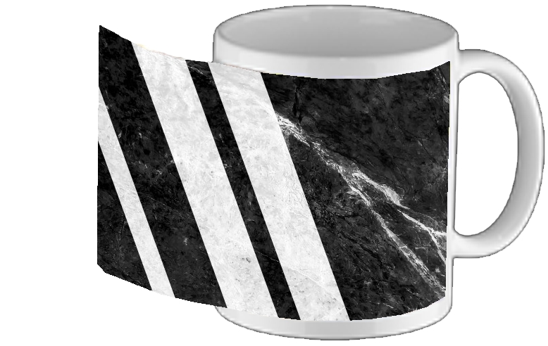 Tasse Mug Black Striped Marble