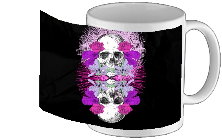 Tasse Mug Flowers Skull