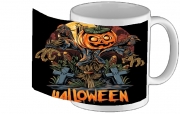 Tasse Mug Halloween Pumpkin Crow Graveyard
