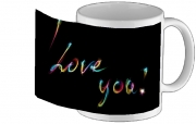 Tasse Mug I love you texte rainbow