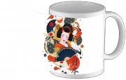Tasse Mug Japanese geisha surrounded with colorful carps