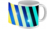 Tasse Mug Striped Colorful Glitter