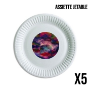 Pack de 5 assiettes jetable Abstract Circles