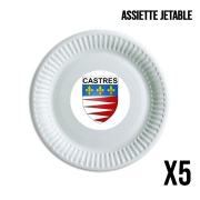 Pack de 5 assiettes jetable Castres