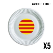 Pack de 5 assiettes jetable Catalogne