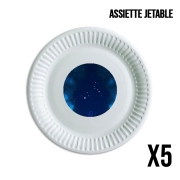 Pack de 5 assiettes jetable Constellations of the Zodiac: Leo
