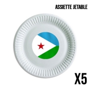Pack de 5 assiettes jetable Djibouti
