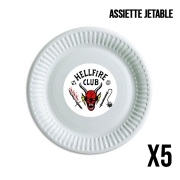 Pack de 5 assiettes jetable Hellfire Club