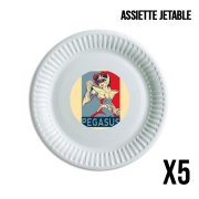 Pack de 5 assiettes jetable Pegasus Zodiac Knight