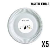 Pack de 5 assiettes jetable Snoopy No Not Today
