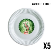 Pack de 5 assiettes jetable The Dragon and The Tower