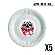 Pack de 5 assiettes jetable Traditional Anger