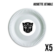 Pack de 5 assiettes jetable Transformers