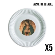 Pack de 5 assiettes jetable Virgen Guadalupe