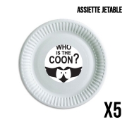 Pack de 5 assiettes jetable Who is the Coon ? Tribute South Park cartman
