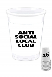 Pack de 6 Gobelets Anti Social Local Club Member