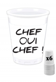 Pack de 6 Gobelets Chef Oui Chef humour