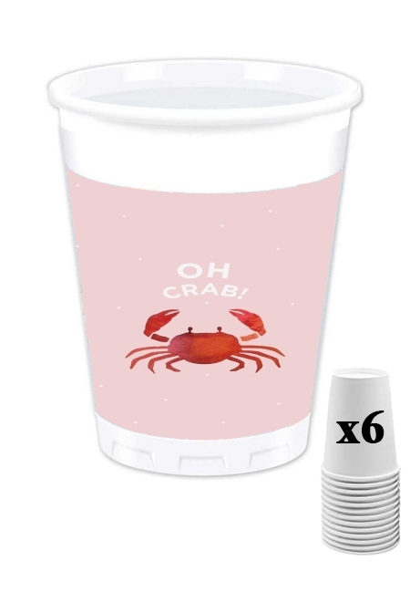 Pack de 6 Gobelets Crabe Pinky